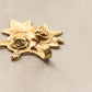 Gold Tone Brass Wall Hook with 2 Roses