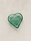 Small Green Glass Heart Dish