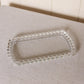Vintage Medium Clear Glass Rectangular Vanity Tray