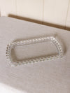 Vintage Medium Clear Glass Rectangular Vanity Tray