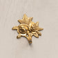 Gold Tone Brass Wall Hook with 2 Roses