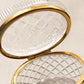 Vintage Heavy Medium Oval Clear Crystal Hinged Lidded Casket Box