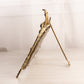 Antique Brass Rectangular Standing Mirror with Fancy Floral Designs