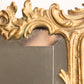 Antique Brass Rectangular Standing Mirror with Fancy Floral Designs