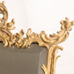 Antique Brass Rectangular Standing Mirror with Fancy Floral Designs