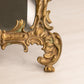 Antique Brass Rectangular Standing Mirror with Fancy Floral Designs