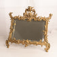 Antique Brass Rectangular Standing Mirror with Fancy Floral Designs