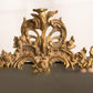 Antique Brass Rectangular Standing Mirror with Fancy Floral Designs