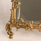 Antique Brass Rectangular Standing Mirror with Fancy Floral Designs