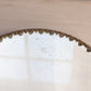 Antique Circular Plateau Mirror Tray with Silver and Copper Tone Accents