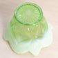 Antique Green Opalescent Bowl with Fancy Designs