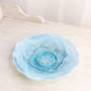 Antique Jefferson Glass Blue Opalescent Wishbone and Drapery Plate