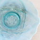 Antique Jefferson Glass Blue Opalescent Wishbone and Drapery Plate