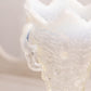 Antique Jefferson Glass Clear White Opalescent Aurora Borealis Vase