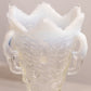 Antique Jefferson Glass Clear White Opalescent Aurora Borealis Vase
