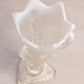 Antique Jefferson Glass Clear White Opalescent Aurora Borealis Vase