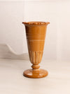 Antique Medium Chocolate Slag Glass Vase with Pointy Edges on Top