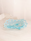 Antique Northwood Blue Opalescent Wild Rose 3-Toed Dish