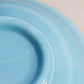 Antique Northwood Glass Rainbow Collection Large Light Blue Iridescent Glass Bowl