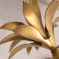 Brass Palm Tree Taper Candle Holder Sconce