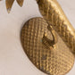 Brass Palm Tree Taper Candle Holder Sconce