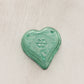 Small Green Glass Heart Dish
