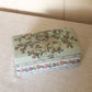 Medium Green Rectangular Floral & Bow Ceramic Lidded Box