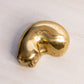 Vintage Small Brass Sleeping Cat Figurine