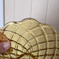 Vintage LE Smith Large Yellow Glass Trellis Plate (Set of 2)