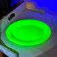 Vintage McKee Glass Laurel Oval Jadeite Uranium Tray Plate Floral Border (Glows)