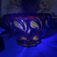 Vintage Large Red Amberina Glass Bowl with Fancy Designs (Glows)