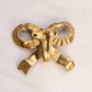 Medium Brass Bow Wall Hook