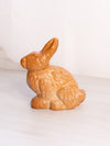 Medium Brown Slag Glass Bunny Rabbit Figurine