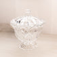 Medium Clear Crystal Footed Lidded Dish