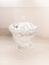 Medium Clear Crystal Footed Lidded Dish