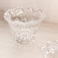 Medium Clear Crystal Footed Lidded Dish