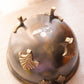 Medium Dark Brass Acorn Lidded Dish with Handles