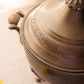 Medium Dark Brass Acorn Lidded Dish with Handles