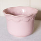 Medium Light Pink Ceramic Scalloped Ruffled Planter