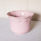 Medium Light Pink Ceramic Scalloped Ruffled Planter