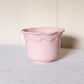 Medium Light Pink Ceramic Scalloped Ruffled Planter