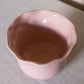 Medium Light Pink Ceramic Scalloped Ruffled Planter