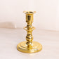 Short Gold Tone Baldwin Brass Candlestick