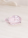 Small Light Pink Crystal Turtle Paperweight Figurine