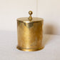 Small Plain Lidded Brass Cylindrical Canister