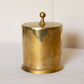 Small Plain Lidded Brass Cylindrical Canister