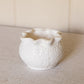 Small White Ceramic Hydrangea Bowl with Pink & Green Flowers