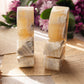 Cream and Beige Onyx Stone Fleur-De-Lis Bookends