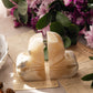 Cream and Beige Onyx Stone Fleur-De-Lis Bookends