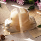 Cream and Beige Onyx Stone Fleur-De-Lis Bookends